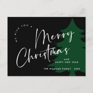 Elegant minimalistisk God jul Hälsning Vykort