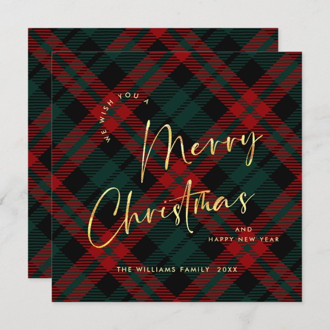 Elegant Minimalistisk God jul Modern Hälsning Julkort (Fram/baksida)