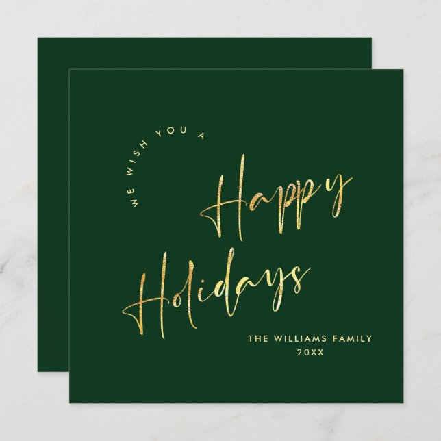 Elegant Minimalistisk God jul Modern Hälsning Julkort (Fram/baksida)