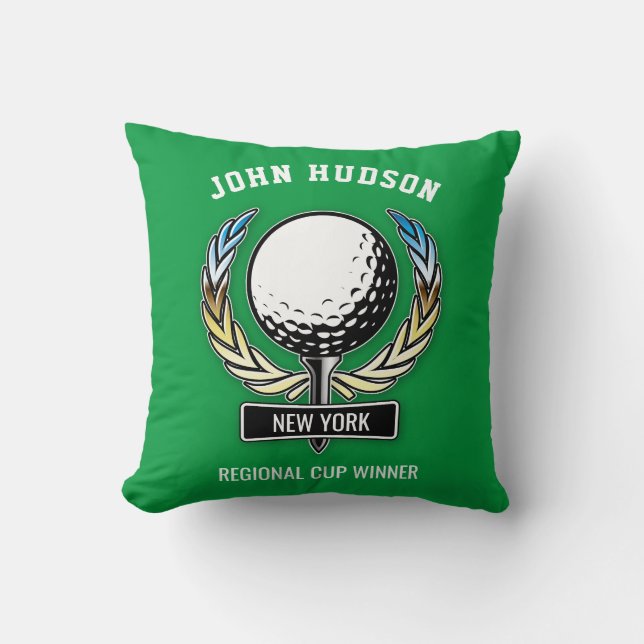 Elegant minimalistisk golfdesign kudde (Framsida)