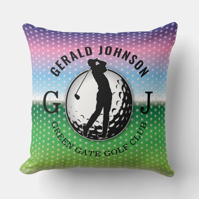 Elegant Minimalistisk Golfer Design Dekorativ kudd Kudde (Framsida)