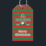 Elegant minimalistisk golfmonogramdesign presentetikett<br><div class="desc">Minimalistisk anpassad elegant golfmonogramdesign av Edward Eksi. Enkel modifiering av INITIALER och TEXTER för dina behov.</div>