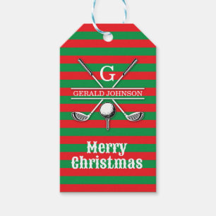 Elegant minimalistisk golfmonogramdesign presentetikett