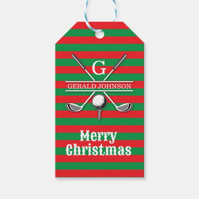 Elegant minimalistisk golfmonogramdesign presentetikett (Framsidan)