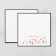 Elegant Minimalistisk Gräns-färgskript i svart Nam