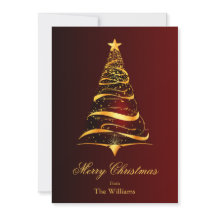 Elegant Minimalistisk guld-jul Hälsning