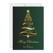 Elegant Minimalistisk guld-jul Hälsning