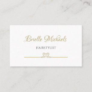 Elegant Minimalistisk Guld och svart hjärtfiligree Visitkort