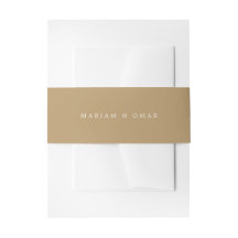 Elegant minimalistisk guldmonogram bröllop