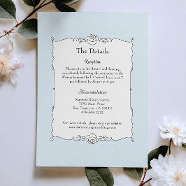 Elegant minimalistisk handritad rosram tilläggskort