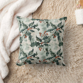 Elegant: Minimalistisk Holly Flower jul Kudde