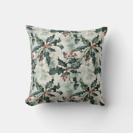 Elegant: Minimalistisk Holly Flower jul Kudde