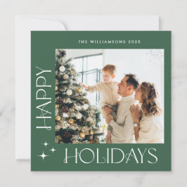 Elegant Minimalistisk jul-foto Hälsning 3 Julkort
