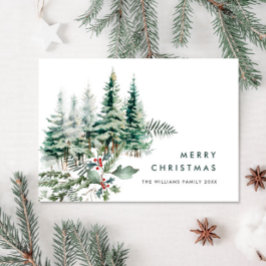 Elegant Minimalistisk jul Gräs Träd Hälsning Julkort