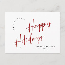 Elegant Minimalistisk jul Hälsning Helgdag Vykort