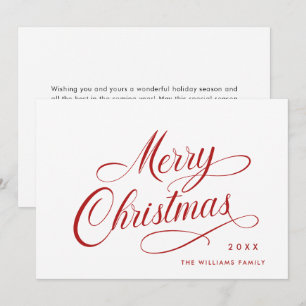 Elegant Minimalistisk jul Hälsning Julkort