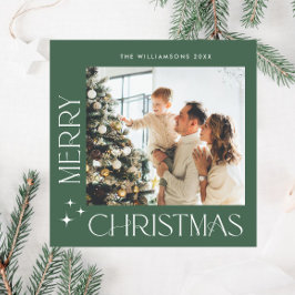 Elegant Minimalistisk Jul Hälsning One-foto Julkort