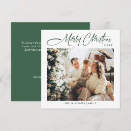 Elegant Minimalistisk Jul Hälsning One-foto Julkort