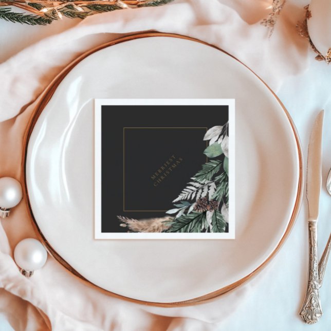 Elegant Minimalistisk jul Party Pappersservett (Elegant Minimalist Christmas Party Paper Napkin)