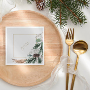 Elegant Minimalistisk jul Party Pappersservett