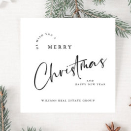 Elegant Minimalistisk julfirma Hälsning Julkort