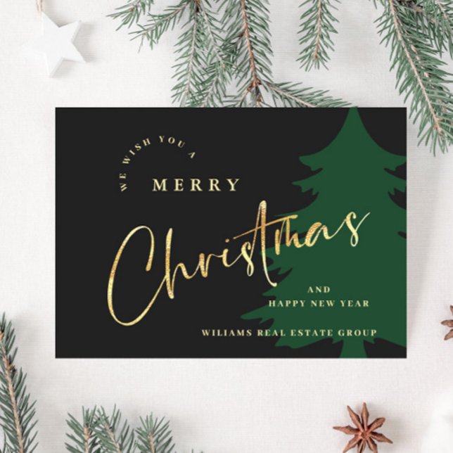 Elegant Minimalistisk julfirma Hälsning Julkort (Skapare uppladdad)
