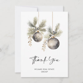 Elegant Minimalistisk julfirma Tack Kort