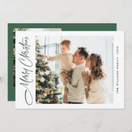 Elegant Minimalistisk julfoto Hälsning 2 Julkort