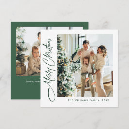 Elegant Minimalistisk julfoto Hälsning 2 Julkort