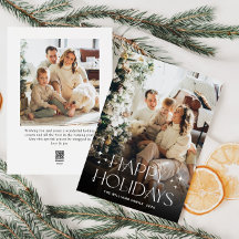 Elegant Minimalistisk julfoto Hälsning 2