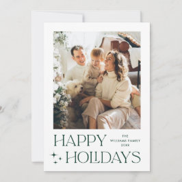 Elegant Minimalistisk julfoto Hälsning 2 Julkort