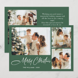 Elegant Minimalistisk julfoto Hälsning 4 Julkort