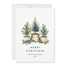 Elegant Minimalistisk Julgran Hälsning