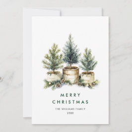 Elegant Minimalistisk Julgran Hälsning Julkort