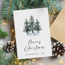 Elegant Minimalistisk Julgran Hälsning