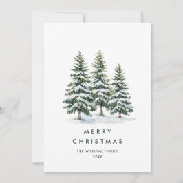 Elegant Minimalistisk Julgran Hälsning Julkort