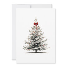 Elegant minimalistisk julgran kort
