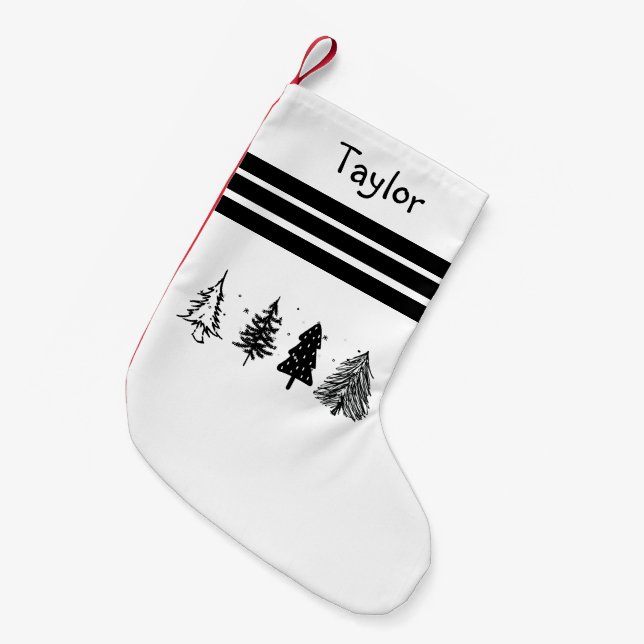 Elegant minimalistisk Julgran Liten Julstrumpa (Framsidan (Hängande))