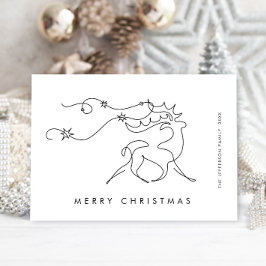 Elegant Minimalistisk julrenare Hälsning Julkort