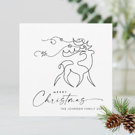 Elegant Minimalistisk julrenare Hälsning Julkort