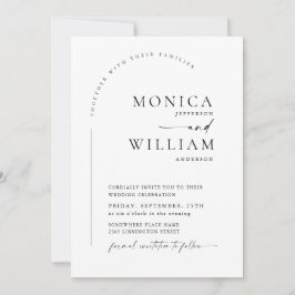 Elegant Minimalistisk kalligrafi Bröllop Inbjudningar