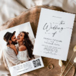 Elegant Minimalistisk Kalligrafi Bröllop QR-kod Inbjudningar<br><div class="desc">Om du vill göra ytterligare anpassningar klickar du på länken "anpassa ytterligare" och användor verktyg som är utformat för att ändra mallen. Kontakta mig om du behöver hjälp eller matchande artiklar.</div>