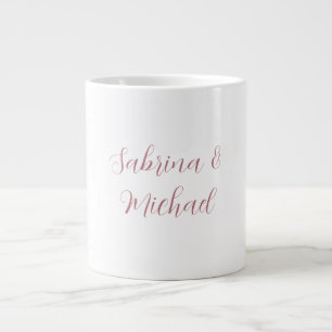 Elegant Minimalistisk kalligrafi Ro Guld White Jumbo Mugg