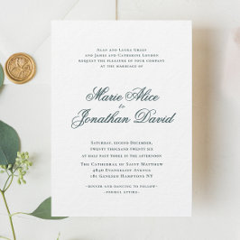 Elegant Minimalistisk kalligrafi-skript Bröllop Inbjudningar