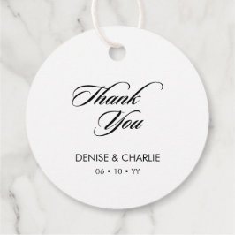 Elegant Minimalistisk kalligrafi Vita Bröllop Gåvor Etiketter
