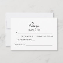 Elegant Minimalistisk kalligrafi Vita Bröllop