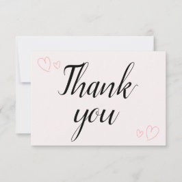 Elegant minimalistisk kalligrafisk bröllops- tack kort