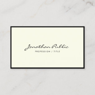 Elegant minimalistisk kalligrafiskrit Luxury Visitkort