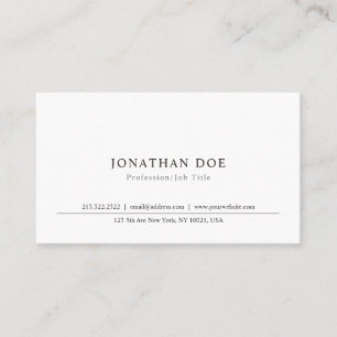 Elegant Minimalistisk klassisk Professionell Visitkort