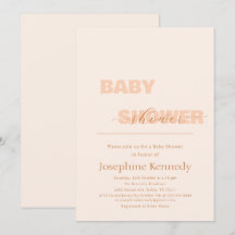 Elegant minimalistisk könsneutral baby shower-inbj